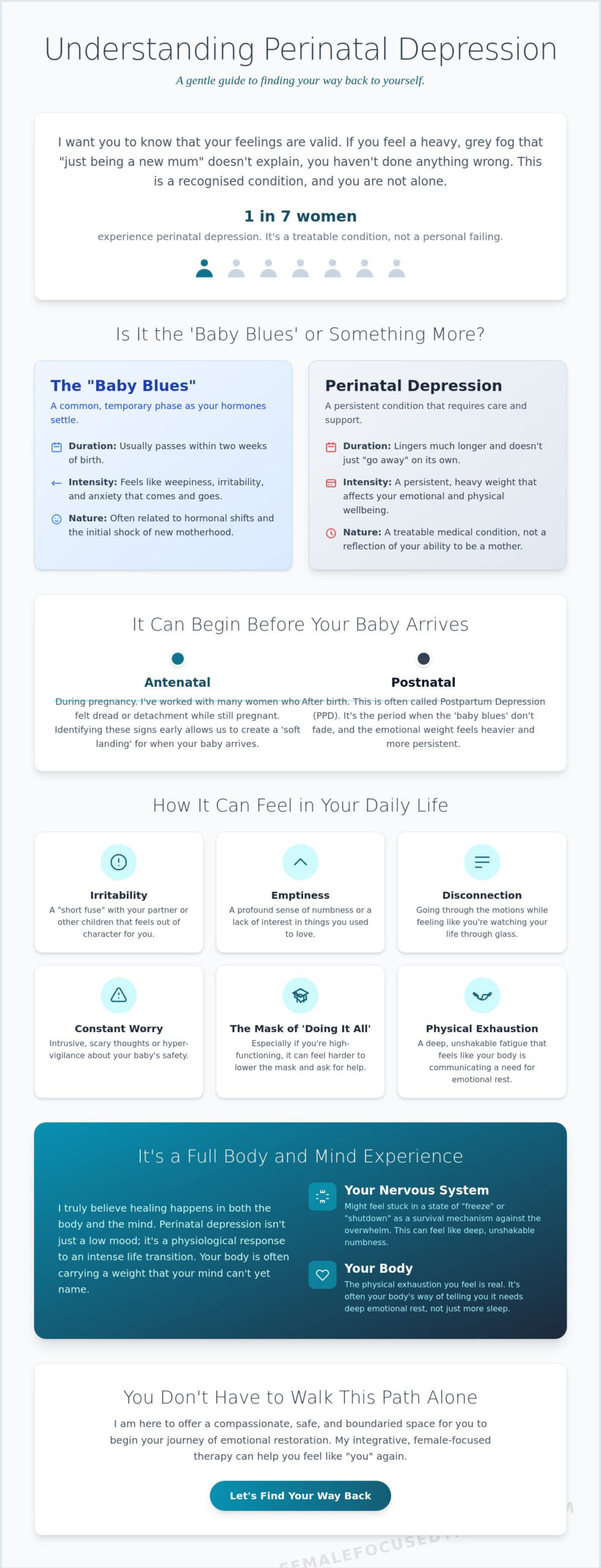 How therapy can help relieve perinatal depression