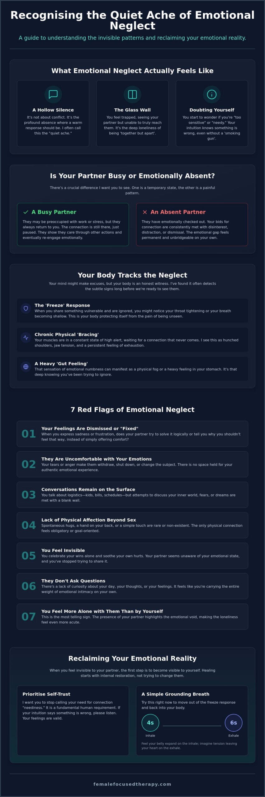 What are the signs of emotional neglect in a relationship and what you can do