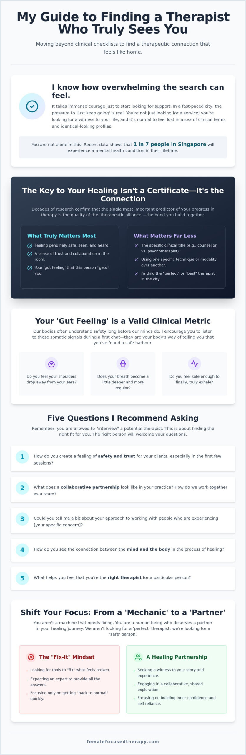 How to find the right therapist in Singapore for you