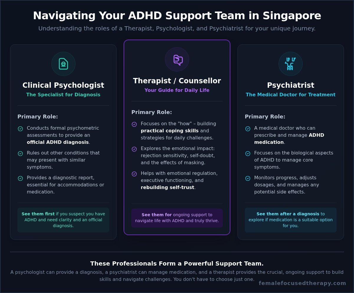 Finding an ADHD Therapist in Singapore: A Compassionate Guide for Women