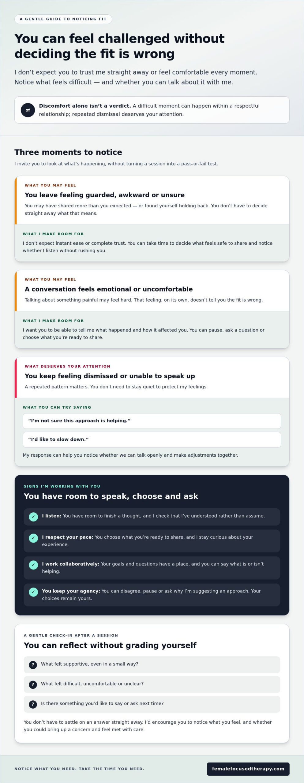 How to Know If Your Therapist Is a Good Fit for You